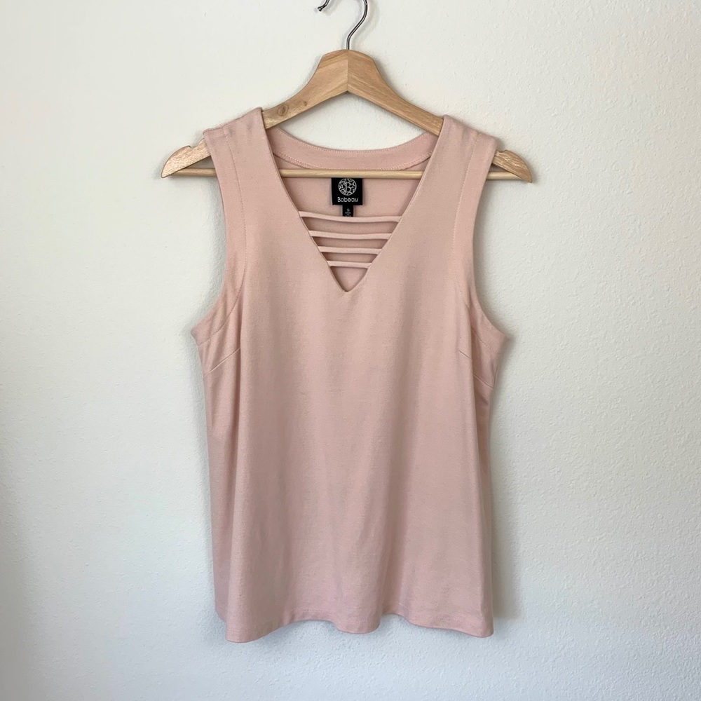 ✨5 FOR $25✨  Bobeau Blush Pink Sleeveless V-Neck Blouse